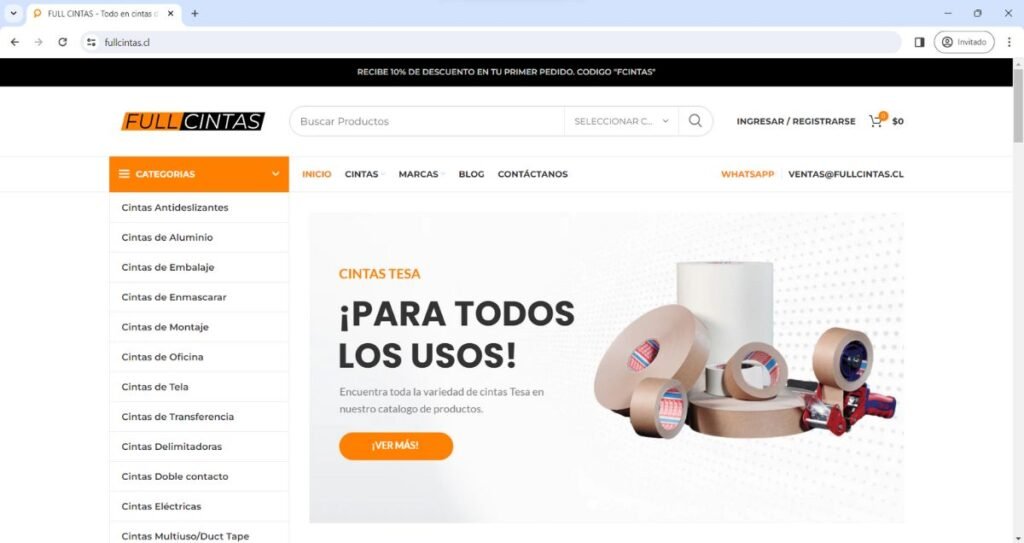 Desarrollo web - fullcintas.cl