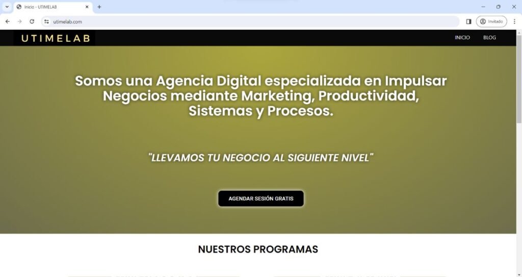 Desarrollo web - Utimelab